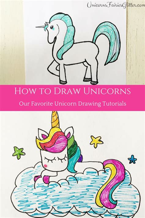 Traditionally, unicorns have been pictured with tufted. How to Draw a Unicorn - Unicorn Drawing Tutorials for Kids ...