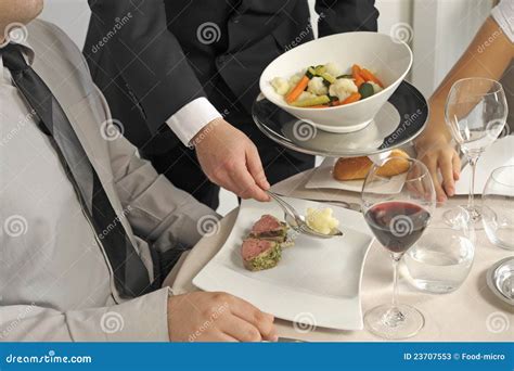 English Style Serving Stock Image Image Of People Catering 23707553