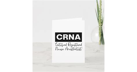 Certified Registered Nurse Anesthetist Crna Card Zazzle