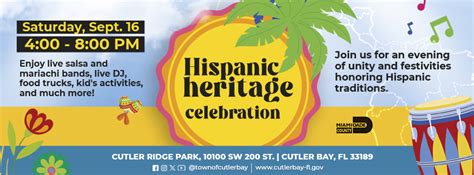 Hispanic Heritage Celebration Town Of Cutler Bay Florida
