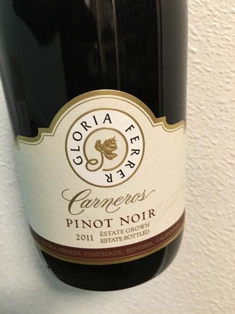 2011 Gloria Ferrer Pinot Noir Usa California Napa Sonoma Carneros