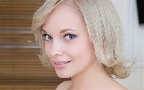 Wallpaper Face Women Model Blonde Long Hair Nose Skin Head Feeona A Girl Beauty Eye