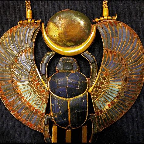 Egyptology Persian On Instagram “pectoral Of Tutankhamun With The Winged Scarab This Beautiful