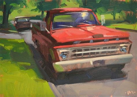 Dpw Fine Art Friendly Auctions Red Ford By Carol Marine Daily