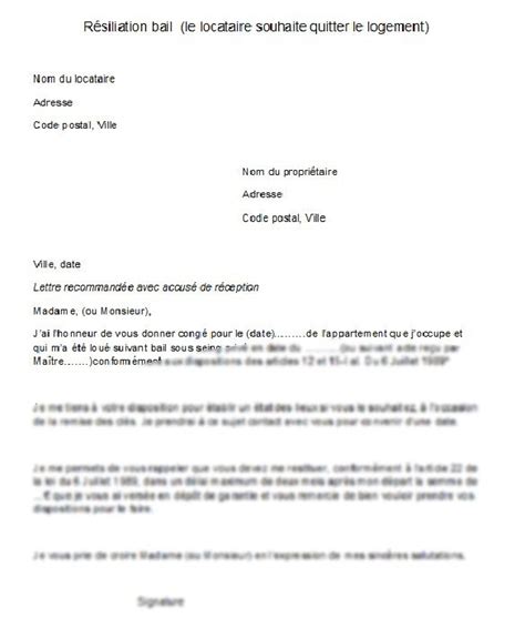 Lettre D Annulation De Bail Modele De Lettre Type