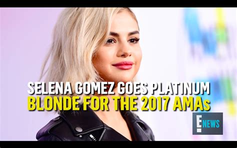 Selena Gomez In Platinum Blonde Hair At 2017 American Music Awards Glamiva