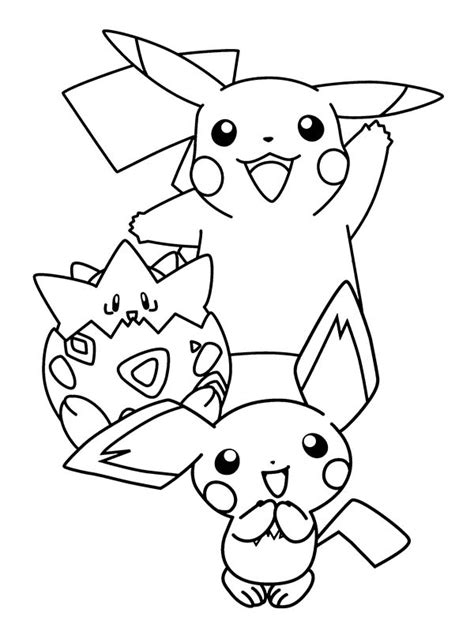 Pikachu And Pichu Coloring Pages At Free Printable