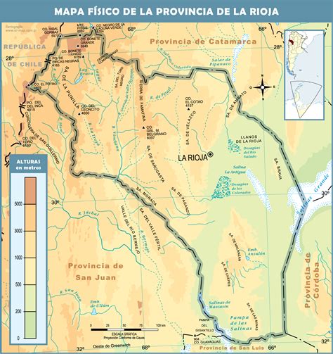 Mapa F Sico De La Provincia De La Rioja Argentina Gifex