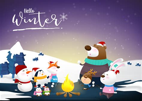 See more ideas about snowman cartoon, bones funny, cartoon. Hello winter with animal cartoon and night snow 002 549402 ...