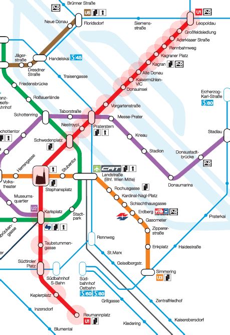 U1 Line Map Vienna U Bahn