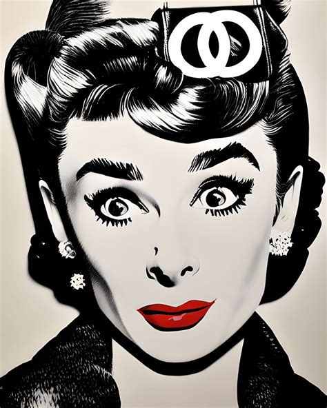 High Detailed Pop Art Style Featuring Audrey Hepburn · Creative Fabrica