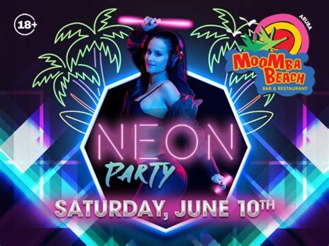 Get Your Neon On Unleash The Glow At Moombas Neon Beach Party