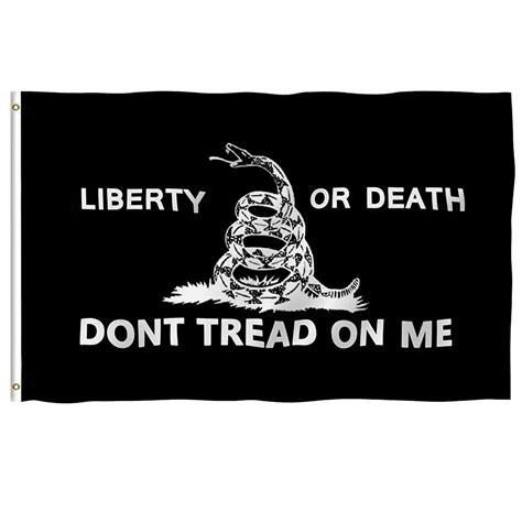 1pc flag 3x5ft liberty or death gadsden flag dont tread on me house wall banner tea party rattle