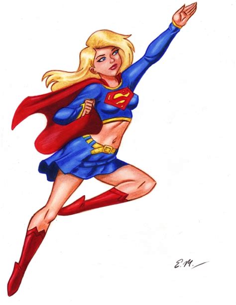 Supergirl Colored Drawing In Eric Matoss My Art For Sale Comic Art