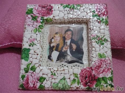 You just pick the big picture you want your mosaic to look like, and then add all the small pictures that make up the mosaic. DIY Mosaic Picture Frame out of White Egg Shell