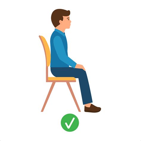 Correct Sitting Position Medical Infographics With A Childs Spine