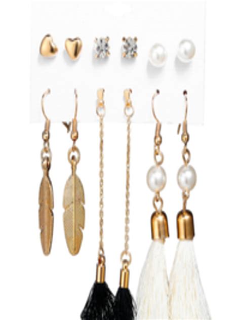 Buy URBANIC Gold Toned Set Of 6 Earrings Earrings For Women 16106308