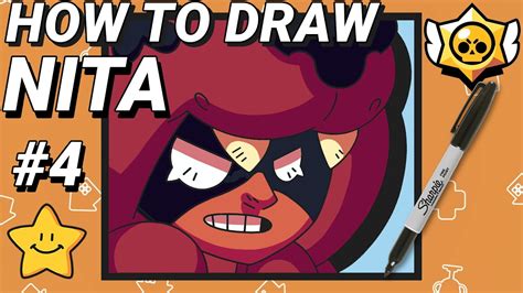 How To Draw Nita Icon Brawl Stars Step By Step Youtube