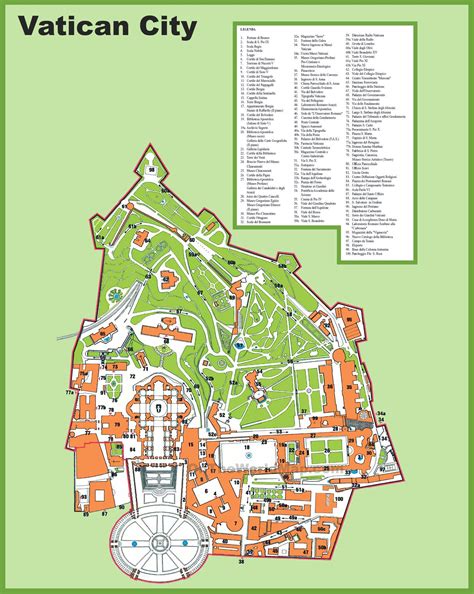 Where is vatican city on a map. Vatican City tourist attractions map