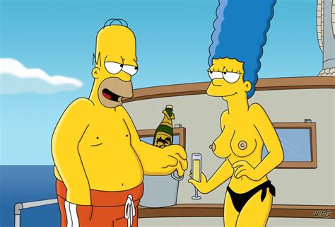 Rule 34 Blue Hair Breasts Clothes Color Day Female Hair Homer Simpson