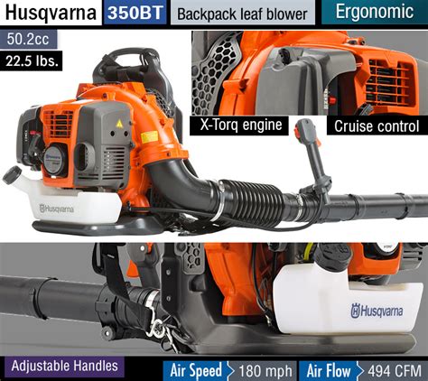 Mph is important for example in getting in the cracks of a driveway and removing sand or dirt. VALUE 2019 — Husqvarna 350BT Review Ergonomic Backpack Leaf Blower