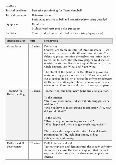 Pe Lesson Plan Template Blank Best Of Lesson Plan Examples Physical