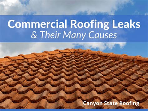 Commercial Roofing Leaks And Their Many Causes Canyon State Roofing And Consulting Your Arizona