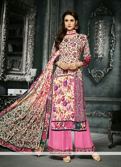 Buy Pink Designer Palazzo Salwar Kameez Online Indian Ethnic Wear