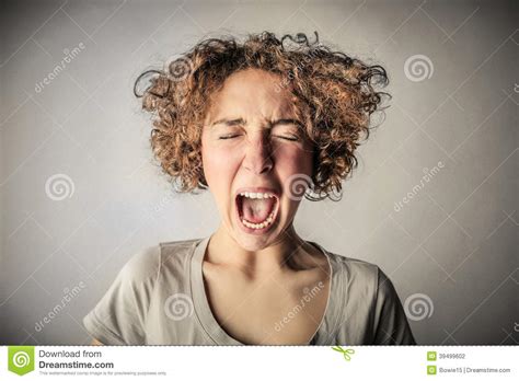 Screaming Desperate Woman Stock Photo - Image: 39499602