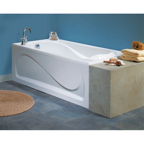 Secure vertical supports in front of the bathtub; Maax Acrylic Bathtub - Cocoon - 60" x 32" x 21" - White ...