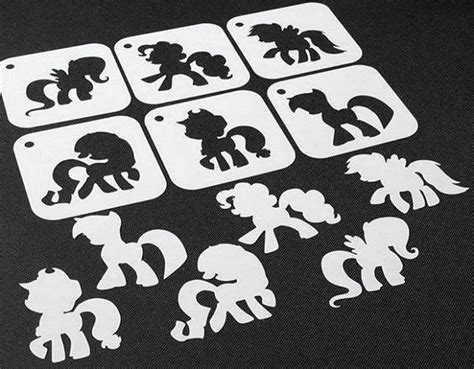 Set Of 6pcs My Little Pony Stencils Etsy Make Your Own Stencils