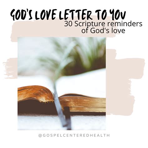 Gods Love Letter To You 30 Scripture Reminders Of Gods Love For You