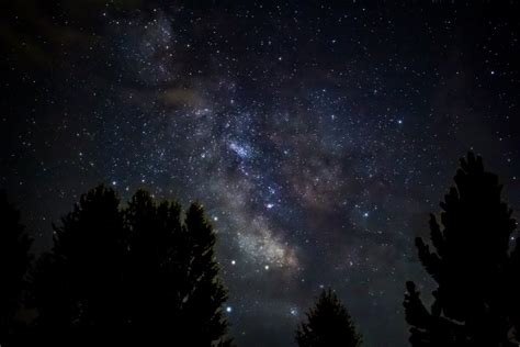 Banco De Imagens Silhueta Céu Noite Estrela Via Láctea Atmosfera