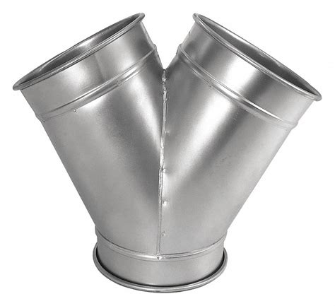 Nordfab Stainless Steel Wye Branch 6 In Duct Fitting Diameter 13 12