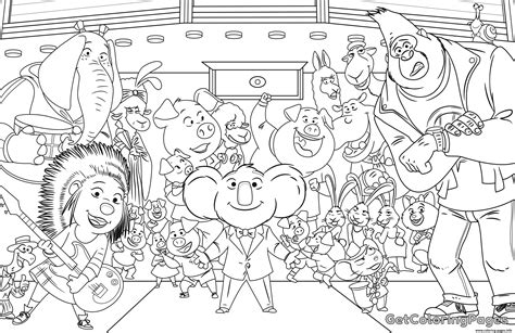 The performance of the snail. Sing Colouring Page Coloring Pages Printable