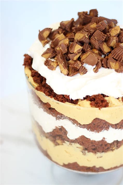this peanut butter cup trifle is ridic peanut butter recipes trifle bowl recipes tart dessert