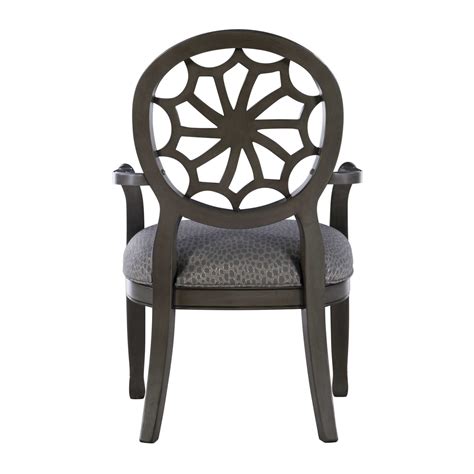 Spider webs should be removed as you see them. Spider Web Back Accent Chair, Grey