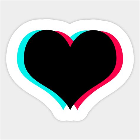Tiktok Heart Black Tiktok Gamer Girls Sticker Teepublic
