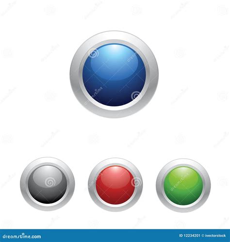 Shiny Web Buttons Set Stock Vector Illustration Of Aqua 12234201