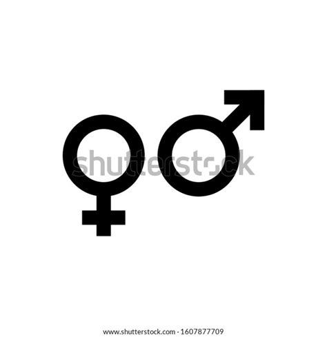 Icons Symbols Male Female Black Flat Stock Vector Royalty Free