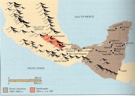 Mexico Mountain Ranges Map