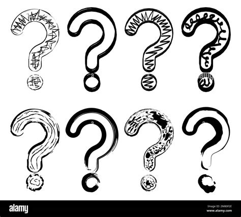 hand drawn doodle questions marks set vector illustration eps 10 stock vector image and art alamy