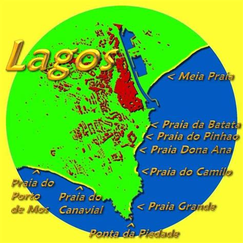 Click on the lagos island map to view it full screen. Lagos Map | Stranden, Vakantie