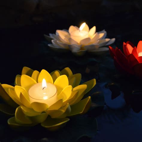 Floating Lotus Flower Candle Floating Lanterns Au