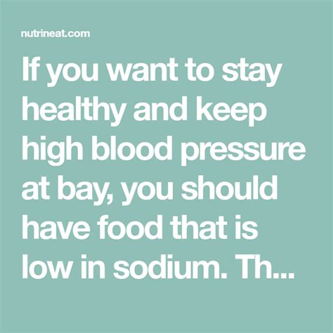 Add some low sodium salt, oregano, chilli. Low Sodium Foods List | Low sodium, Low sodium recipes, Sodium