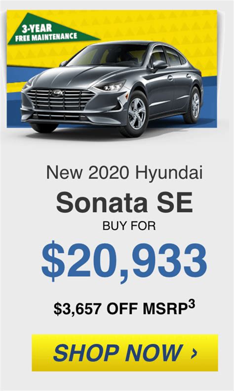 Current Hyundai Incentives Rebates