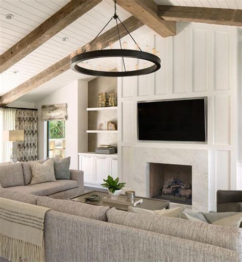 Suspended ceilings, barrel vaults, and vaulted ceilings can all be enhanced ceilings come in a variety of shapes and sizes as part of the architecture of your building, but there are a variety of ways. Living room paneling thick board and batten on fireplace ...