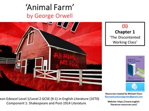 Gcse Literature 1 ‘animal Farm Chapter 1 Teaching Resources