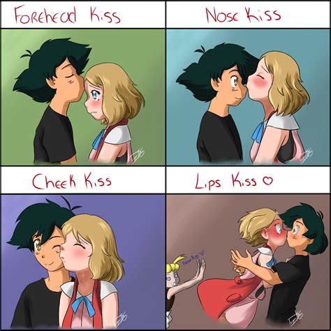 Kiss Meme-Satosere/AmourShipping by DragonFG28 on DeviantArt