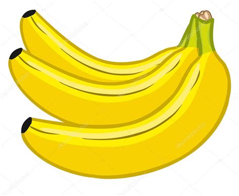 Vector Platano Plátano Vector Racimo Frutos Plátano Aislado Sobre